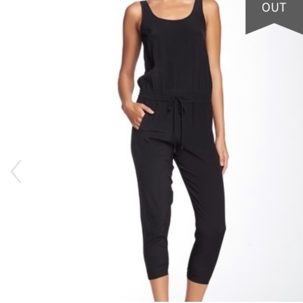 Vince‎ Silk Jumpsuit Black Womens 2 Sleeveless